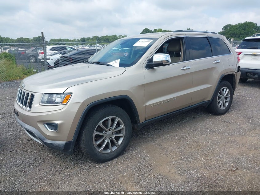 2014 Jeep Grand Cherokee Limited, Left Rear, IAAI, VIN 1C4RJFBG5EC211119 — photo 2