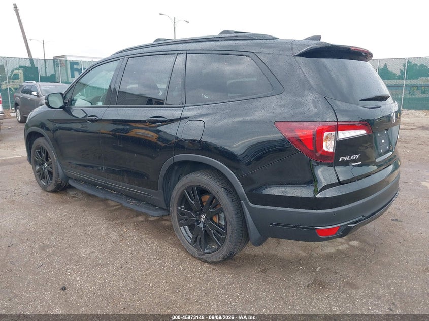 Vin: 5fnyf6h79nb003803, lot: 46472388, honda pilot awd black edition 20223