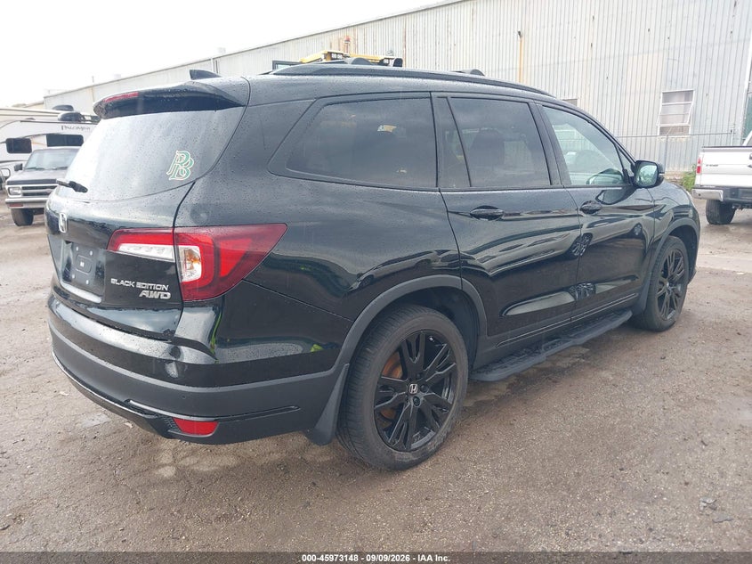 Vin: 5fnyf6h79nb003803, lot: 46472388, honda pilot awd black edition 20224