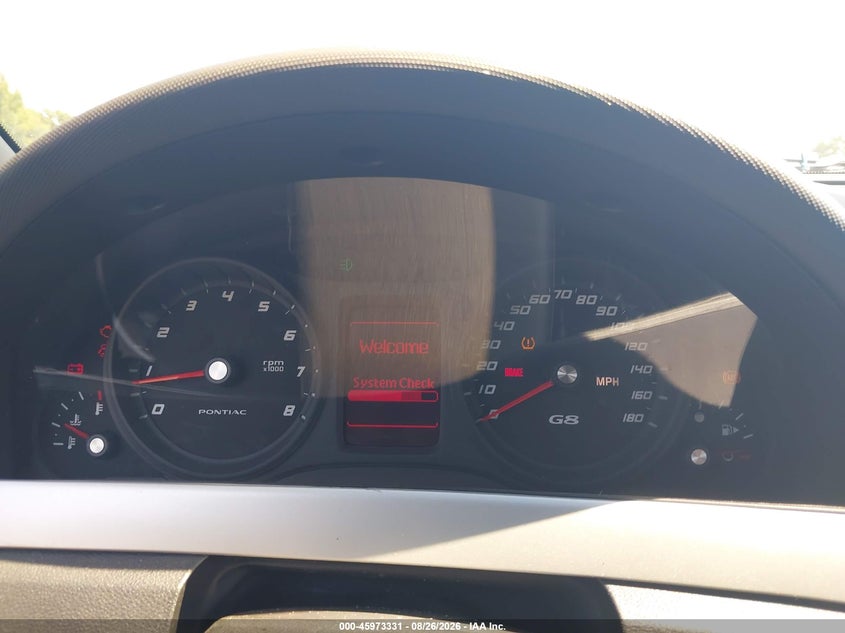 PONTIAC G8 2009 VIN 6G2EC57YX9L153283