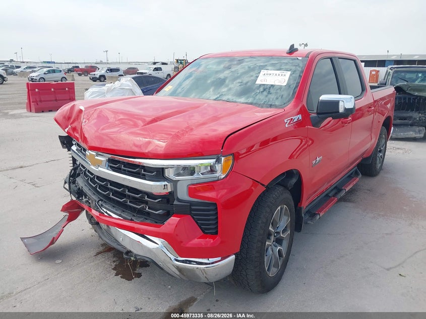 2025 Chevrolet Silverado 1500 4Wd Standard Bed Lt, Front End, IAAI, VIN 2GCUKDED6S1143007 — photo 2