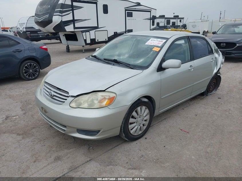 2003 Toyota Corolla, Удар сзади, IAAI, VIN JTDBR32E430004534 — фото 2