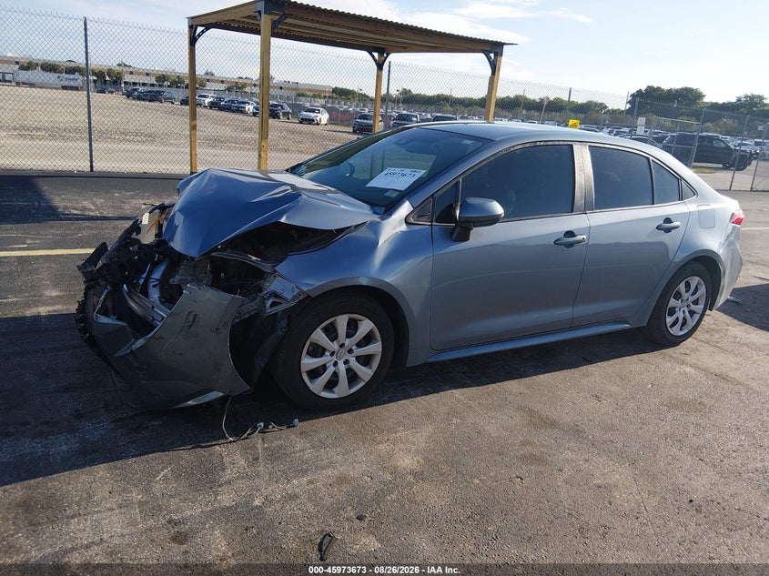 2022 Toyota Corolla, Повреждение двигателя, IAAI, VIN 5YFEPMAE2NP370141 — фото 2