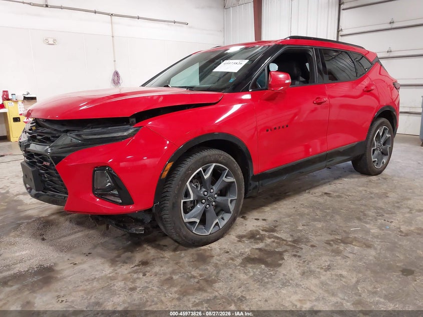 2021 Chevrolet Blazer, Front End, IAAI, VIN 3GNKBKRS2MS559364 — photo 2
