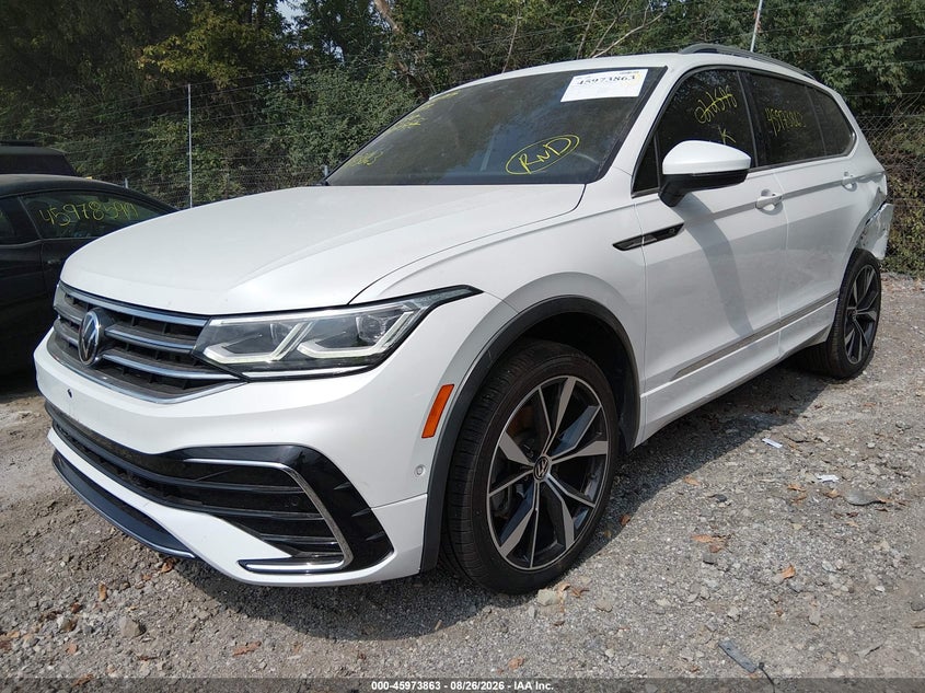 2022 Volkswagen Tiguan 2.0T Sel R-Line, Левый зад, IAAI, VIN 3VV4B7AX9NM022598 — фото 2