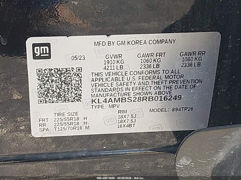 BUICK ENCORE GX 2024 VIN KL4AMBS28RB016249