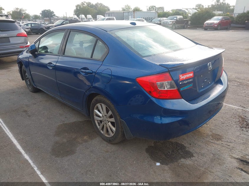 2012 HONDA CIVIC SEDAN 1.8L I-4 VVT, REGULAR , 140HP