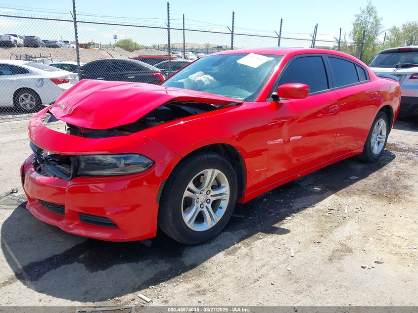 2022 Dodge Charger, Front & Rear, IAAI, VIN 2C3CDXBG3NH220339 — photo 2