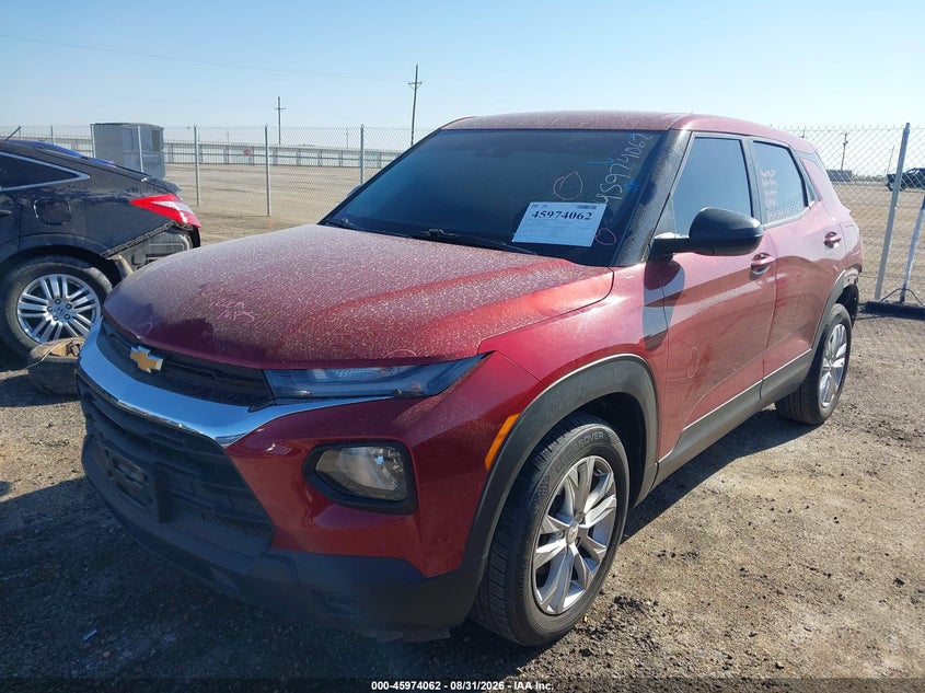 Vin: kl79mms27mb142791, lot: 46473302, chevrolet trailblazer fwd ls 20212