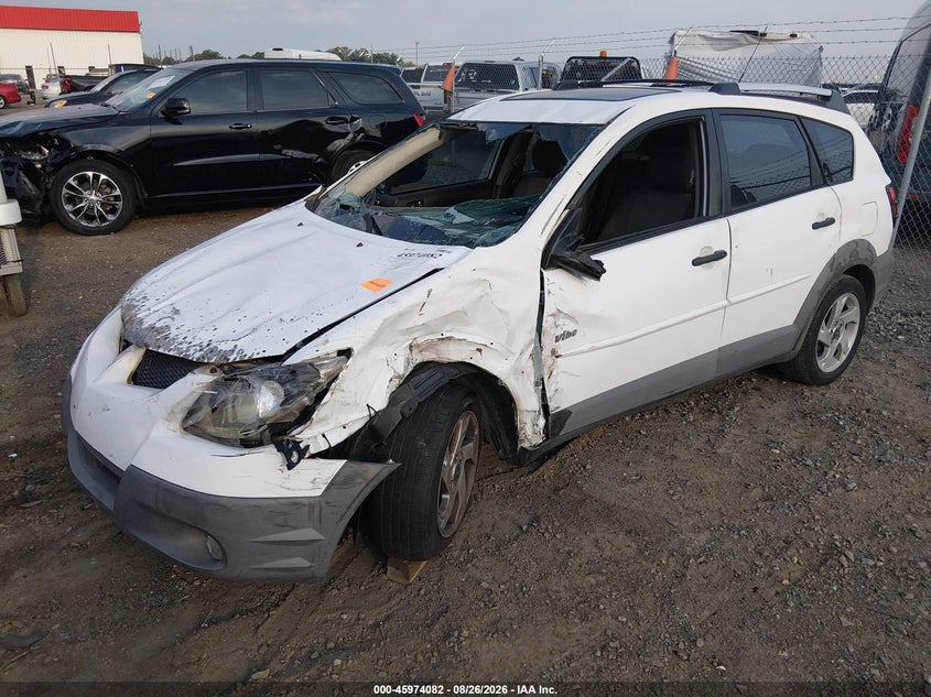 2003 Pontiac Vibe, Front & Rear, IAAI, VIN 5Y2SL62873Z405651 — photo 2