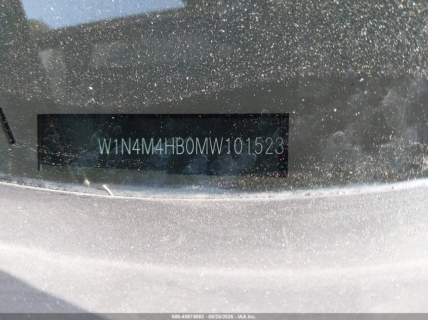 MERCEDES-BENZ GLB 250 2021 VIN W1N4M4HB0MW101523