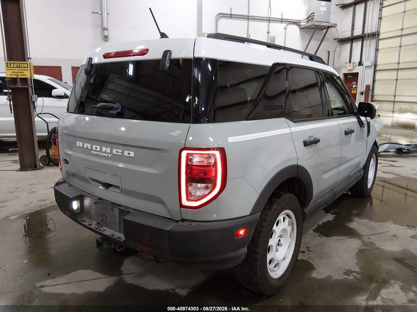 Vin: 3fmcr9g67prd63872, lot: 46473543, ford bronco sport heritage 20234