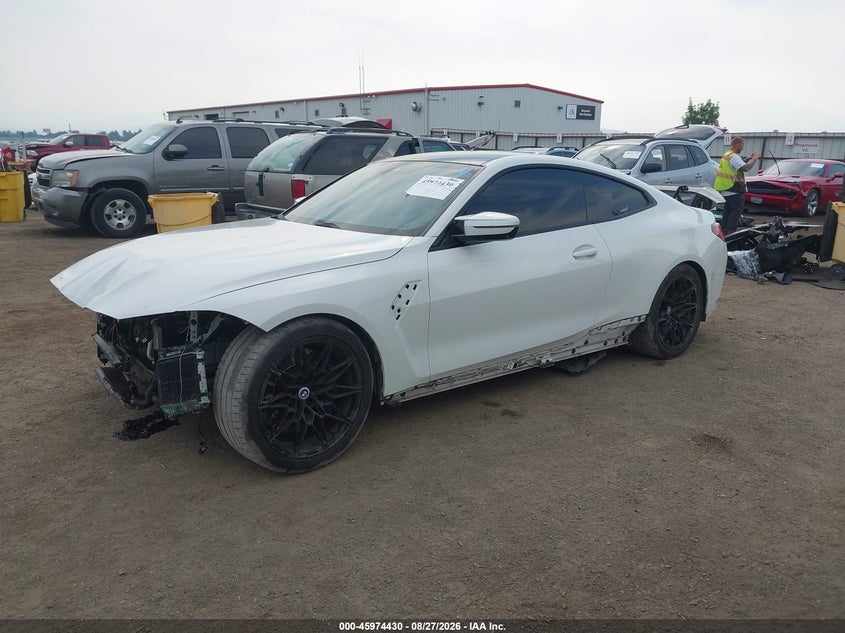 2021 BMW M4, Front & Rear, IAAI, VIN WBS53AZ02MCF90093 — photo 2