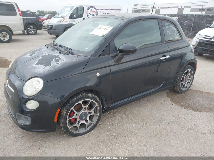 2012 Fiat 500, Normal Wear & Tear, IAAI, VIN 3C3CFFBR1CT115549 — photo 2