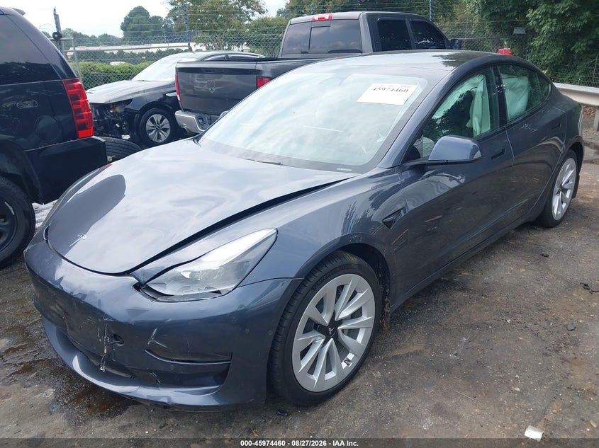 Vin: 5yj3e1ea9nf374895, lot: 46473700, tesla model 3 rear-wheel drive 20222