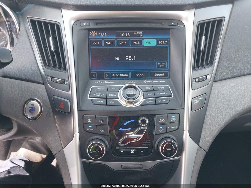 2012 HYUNDAI SONATA SEDAN 2.4L I-4 DOHC, VVT, 166HP
