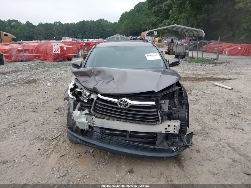 TOYOTA HIGHLANDER 2014 VIN 5TDZARFH2ES007042