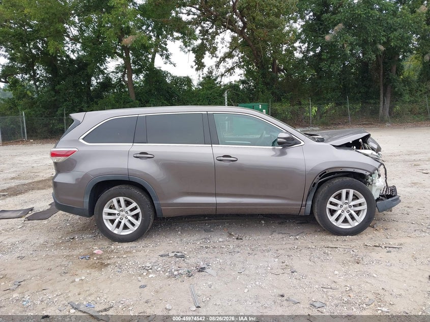 TOYOTA HIGHLANDER 2014 VIN 5TDZARFH2ES007042