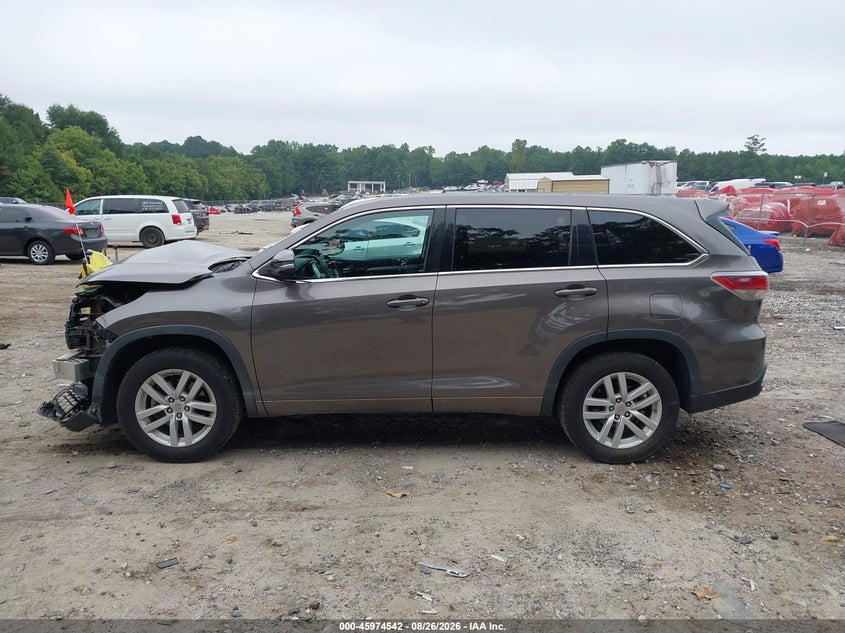 TOYOTA HIGHLANDER 2014 VIN 5TDZARFH2ES007042