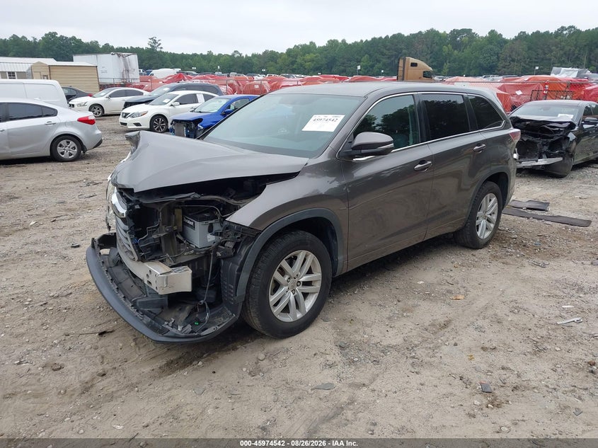 2014 Toyota Highlander, Front End, IAAI, VIN 5TDZARFH2ES007042 — photo 2