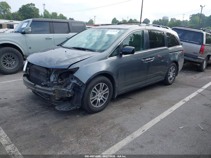 2012 Honda Odyssey, Front End, IAAI, VIN 5FNRL5H62CB086504 — photo 2