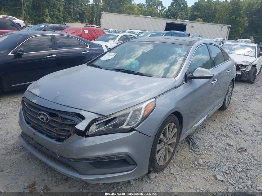 2016 Hyundai Sonata, Затопление, IAAI, VIN 5NPE34AF3GH343440 — фото 2