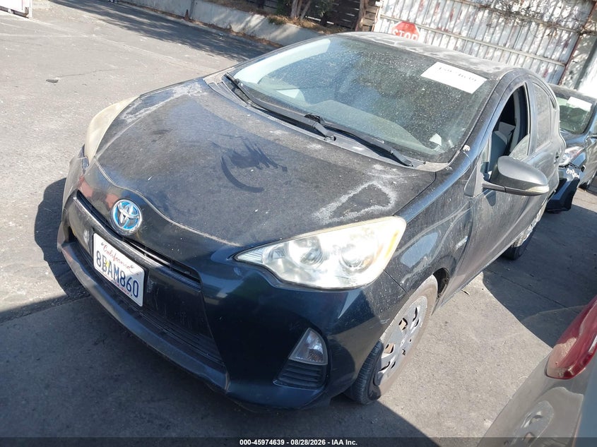Vin: jtdkdtb32d1536969, lot: 46473879, toyota prius c one 20132