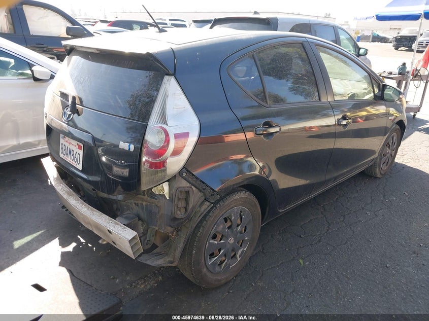 Vin: jtdkdtb32d1536969, lot: 46473879, toyota prius c one 20134