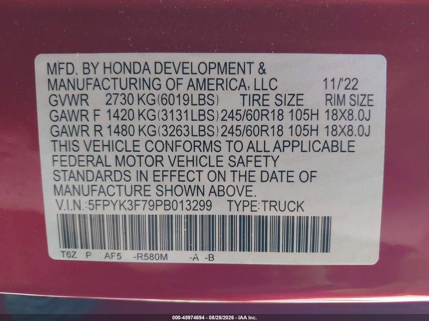 2023 HONDA RIDGELINE RTL-E · Фото 9