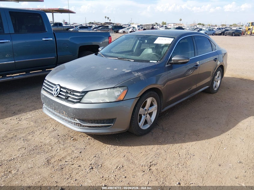 2012 Volkswagen Passat, Front End, IAAI, VIN 1VWBP7A32CC047746 — photo 2