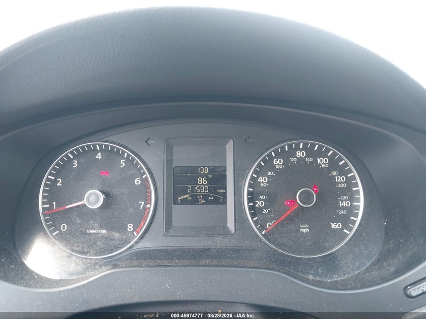 2012 VOLKSWAGEN JETTA SEDAN 2.5L I-5 DOHC, VVT, 170HP
