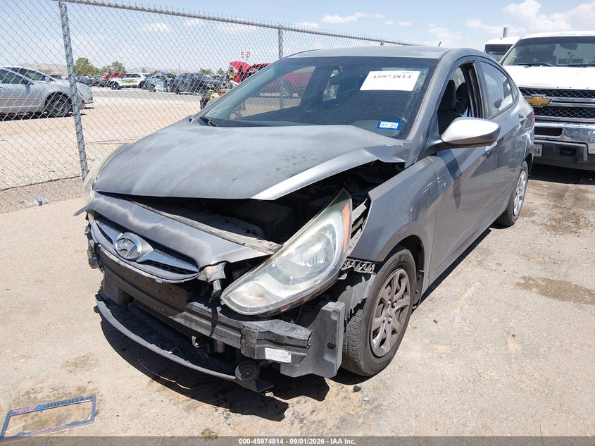 2014 Hyundai Accent Gls, Удар спереди, IAAI, VIN KMHCT4AE0EU760589 — фото 2