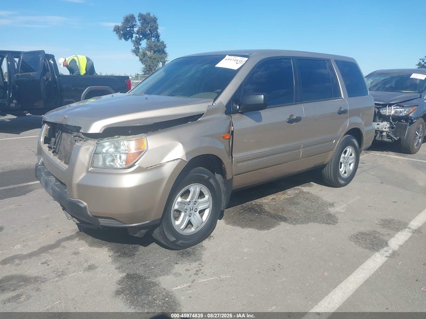 2007 Honda Pilot, Front End, IAAI, VIN 5FNYF281X7B002151 — photo 2