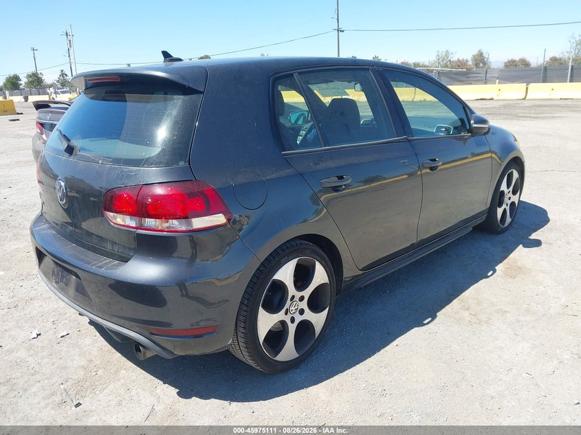 2012 VOLKSWAGEN GTI HATCHBACK 2.0L I-4 DI, DOHC, VVT, TURBO, PREMIUM , 200HP