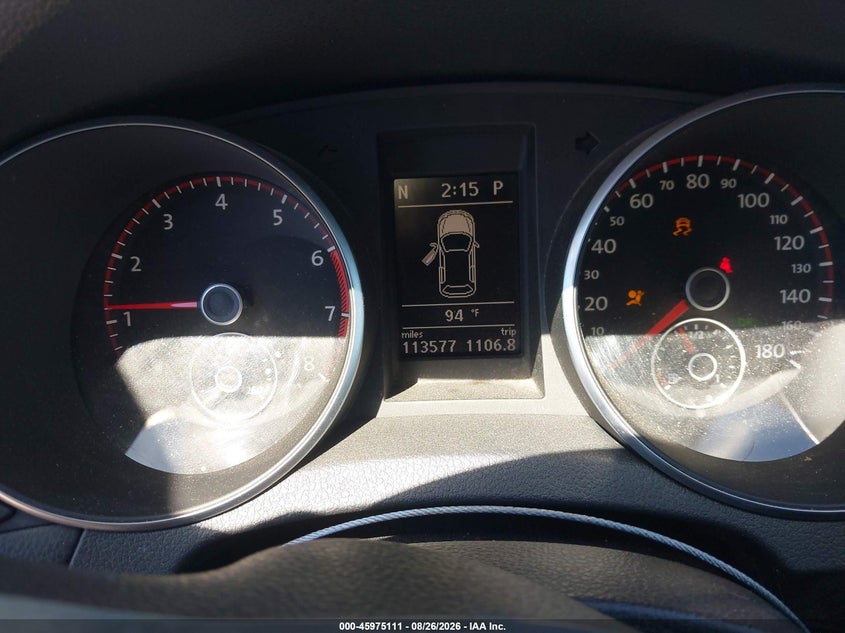 2012 VOLKSWAGEN GTI HATCHBACK 2.0L I-4 DI, DOHC, VVT, TURBO, PREMIUM , 200HP