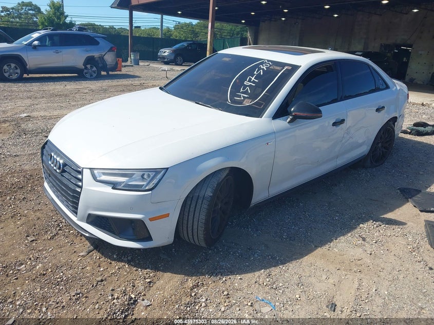 2019 Audi A4, Левый бок, IAAI, VIN WAUFNAF45KA081003 — фото 2