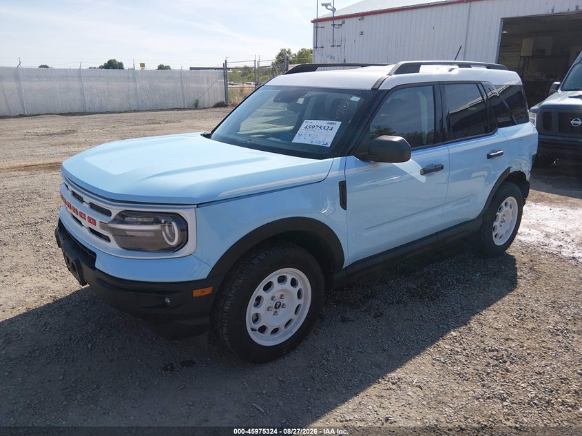 Vin: 3fmcr9g61pre18316, lot: 46474564, ford bronco sport heritage 20232