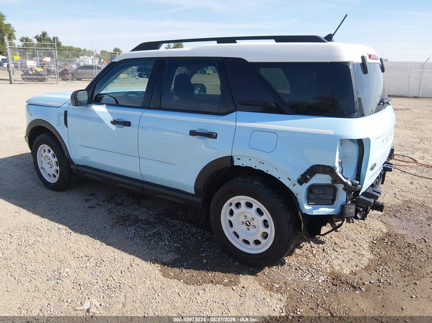 Vin: 3fmcr9g61pre18316, lot: 46474564, ford bronco sport heritage 20233