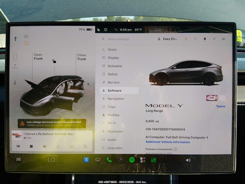 TESLA MODEL Y 2026 VIN 7SAYGDED7TA659314