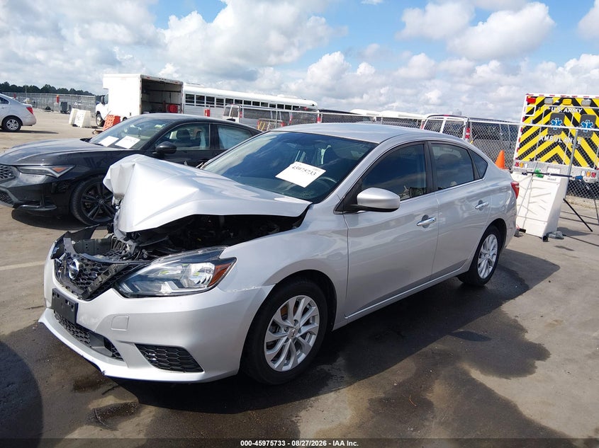 2019 Nissan Sentra, Удар спереду, IAAI, VIN 3N1AB7AP0KY371402 — фото 2