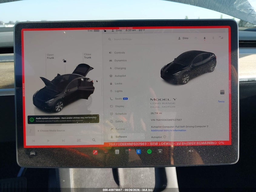 2022 TESLA MODEL Y auction photo 7