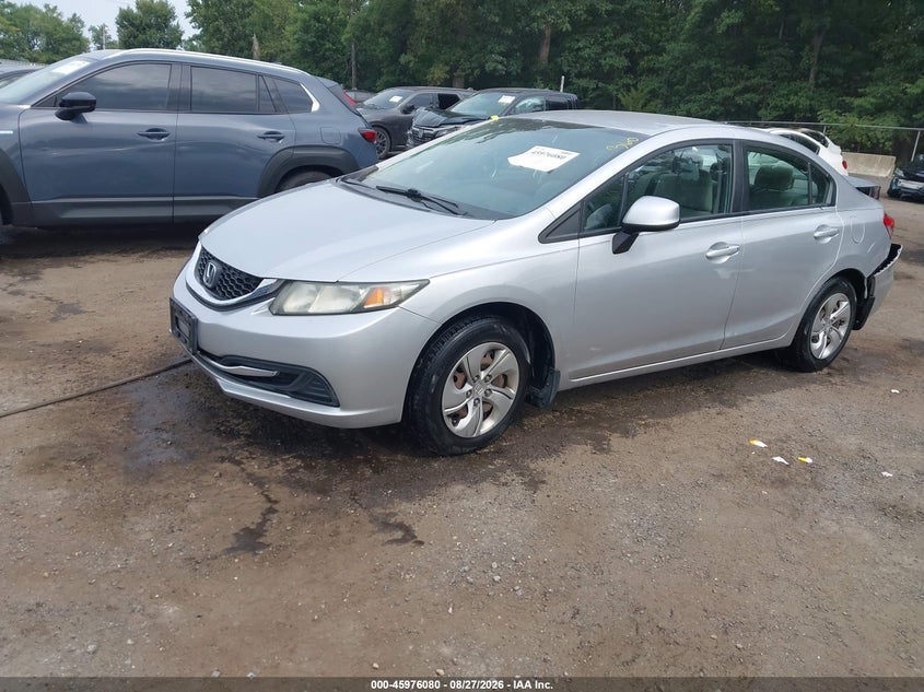 2013 Honda Civic, Rear, IAAI, VIN 19XFB2F59DE231415 — photo 2