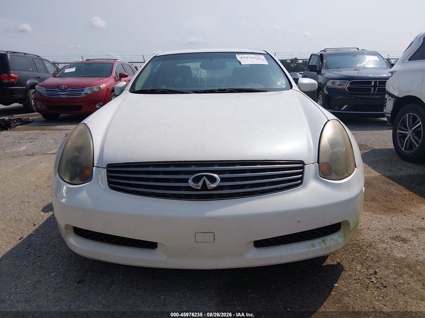 2003 INFINITI G COUPE 3.5L V-6 DOHC, VVT, PREMIUM , 280HP