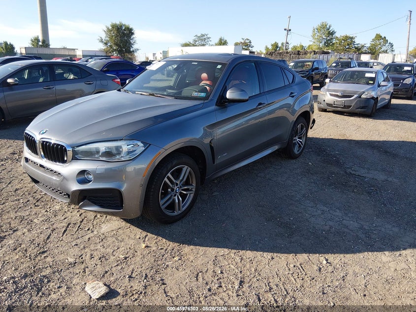 2016 BMW X6, Rear, IAAI, VIN 5UXKU2C57G0N81697 — photo 2