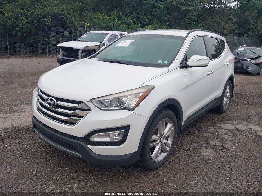 2014 Hyundai Santa Fe Sport 2.0L Turbo, Правый бок, IAAI, VIN 5XYZU3LA5EG173404 — фото 2