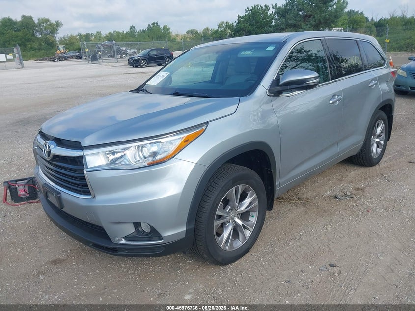 2015 Toyota Highlander, Right Rear, IAAI, VIN 5TDBKRFH6FS184273 — photo 2