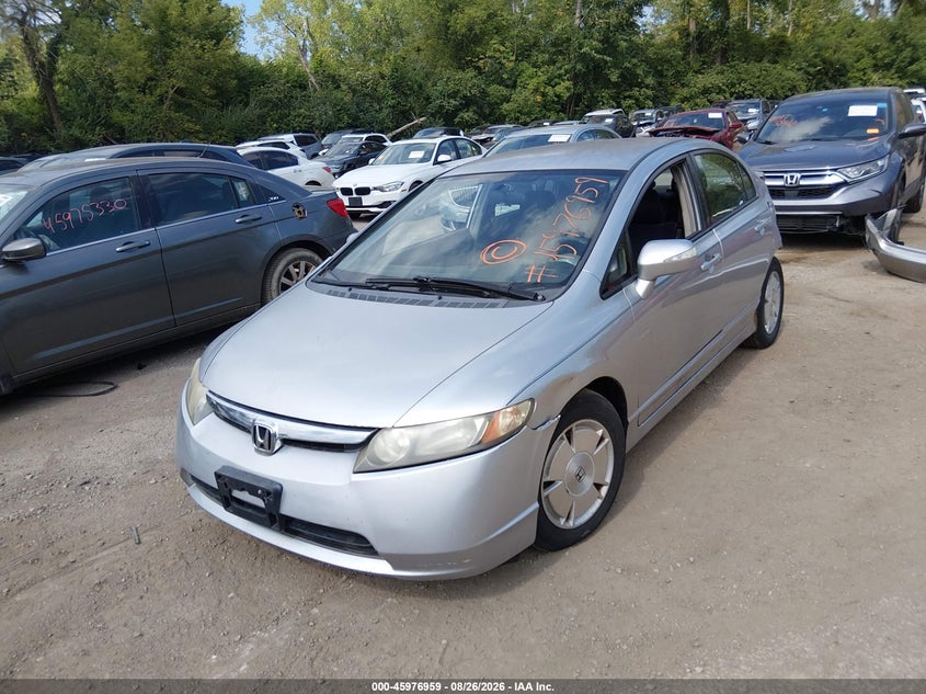 2007 Honda Civic, Rear, IAAI, VIN JHMFA36217S008381 — photo 2