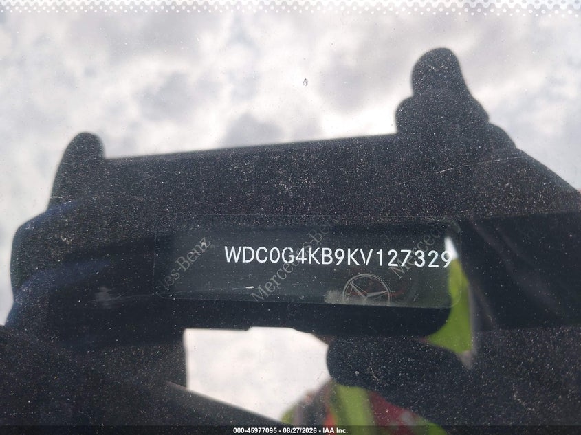 MERCEDES-BENZ GLC 300 2019 VIN WDC0G4KB9KV127329