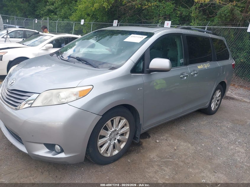 2016 Toyota Sienna, Обычный износ, IAAI, VIN 5TDDK3DC7GS140801 — фото 2
