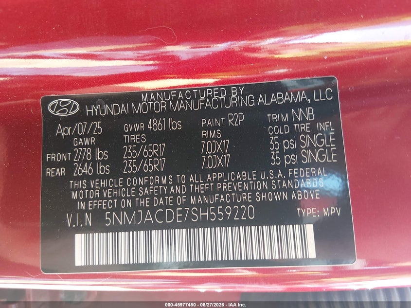 2025 HYUNDAI TUCSON SE · Фото 9